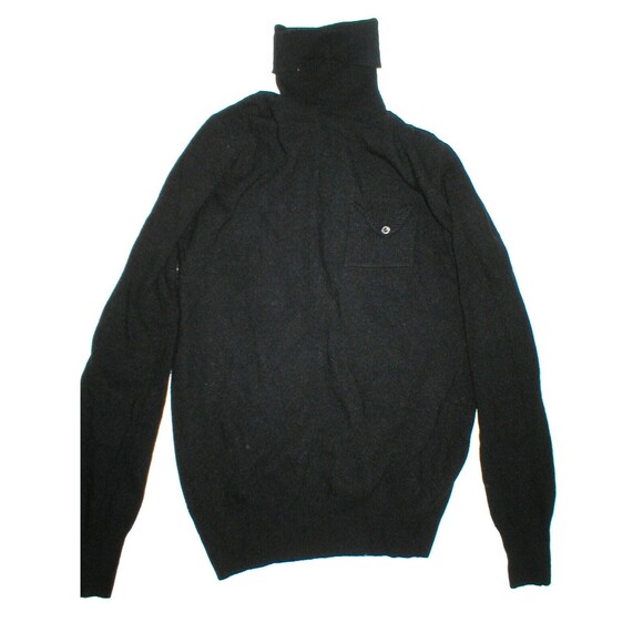 NWT New Womens XS Designer See By Chloe Black Cashmere Wool Sweater Turtleneck - Picture 3 of 11